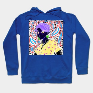 the purple elf in magical space pattern ecopop Hoodie